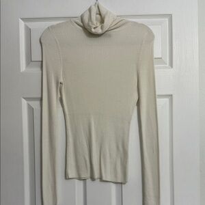 Enza Costa Cream Cowl Neck Sweater